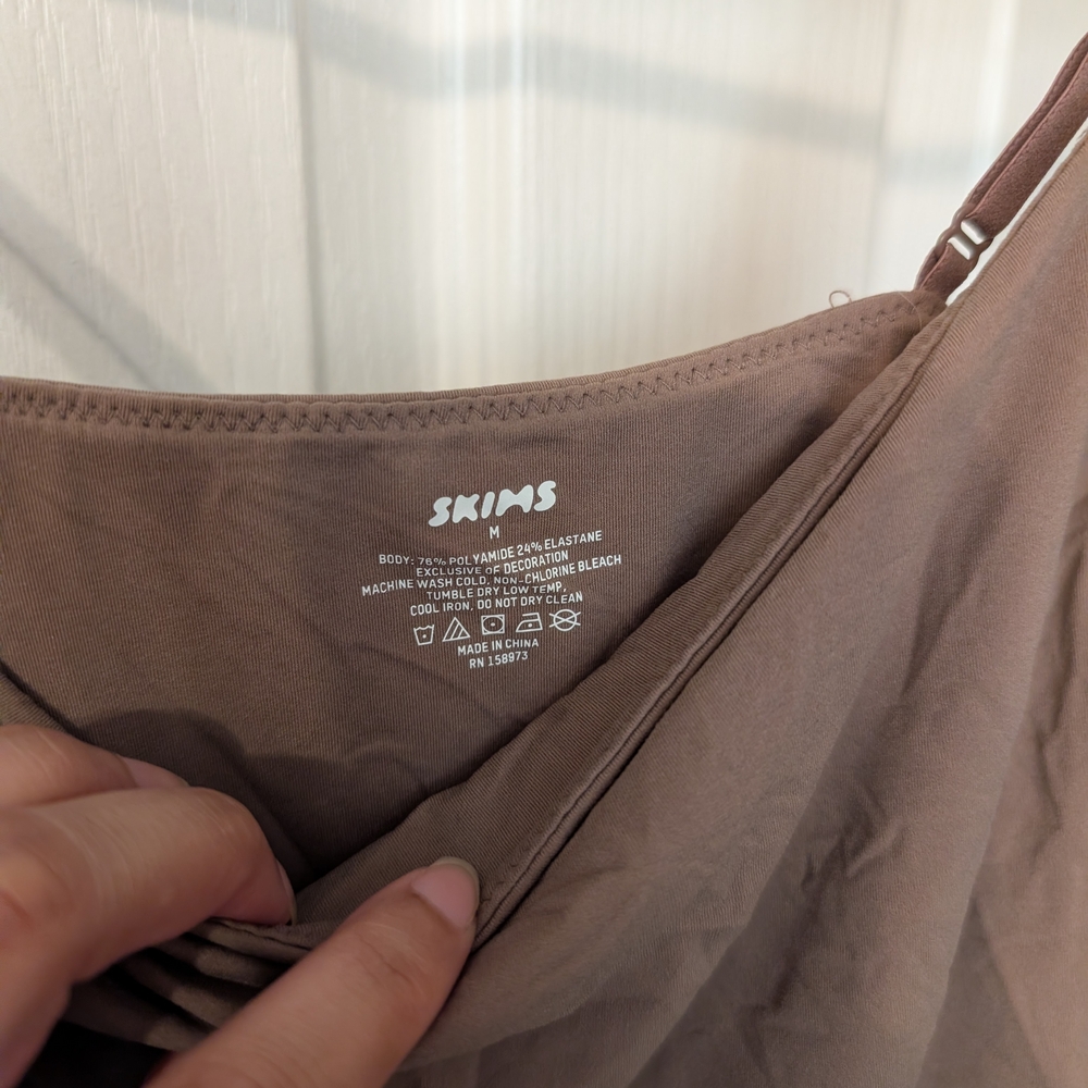 Solid Brown Spaghetti Strap Bodysuit - image 2